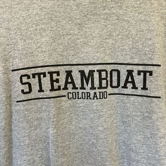 Steamboat Colorado T-Shirt‎ Gray Mens Gildan Size XXL - Picture 2 of 6
